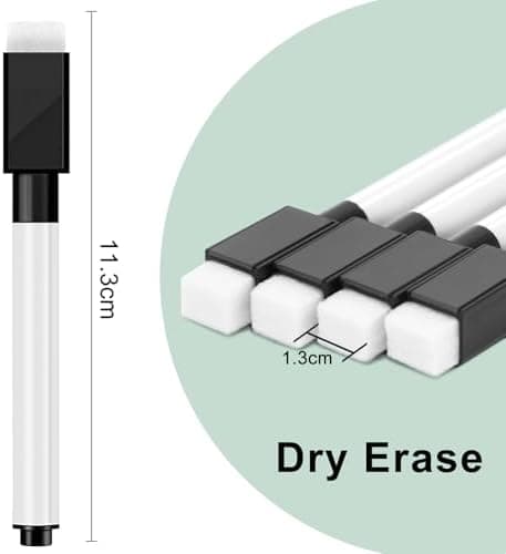 Whiteboard Marker 10 Stück Schwarz Abwischbar Schule Büro
| Magnetisch Whiteboard Stifte 10 Stück Schule Zuhause
| Abwi