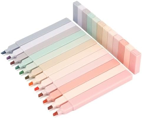 PastellHighlighterPen 12 Stück für Bibelmarker - Stifte Aesthetic & Schul Sachen
| Leuchtstifte Bibelmarker pastell 12