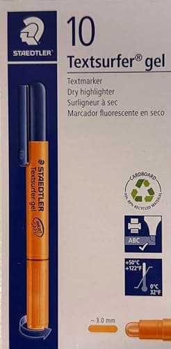 STAEDTLER Textsurfer Gel Trockentextmarker für Inkjet-Ausdrücke mit Drehmechanik und breiter Strichbreite von 3 mm - 10