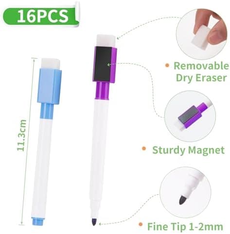 Whiteboard Marker 10 Stück Schwarz Abwischbar Schule Büro
| Magnetisch Whiteboard Stifte 10 Stück Schule Zuhause
| Abwi