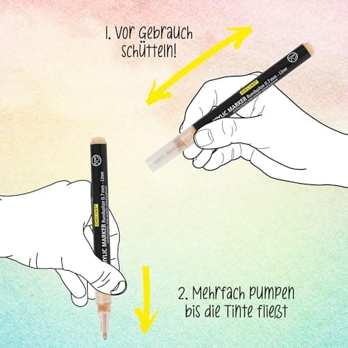 Online 5x Fineliner Schwarz wasserbeständig | mit Brush Pen und Kalligrafie-Spitze | Black Handlettering-Set | Tuschesti