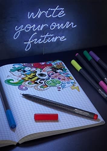 Faber-Castell 151620 Box mit 20 Grip Finelinern für Erwachsene zur lebendigen farbigen Kunst Stifte zum Zeichnen