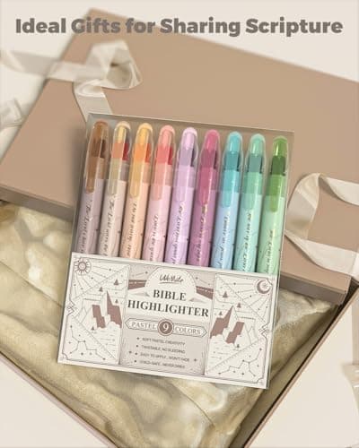 WEMATE Bibel Textmarker - 9-Teiliges Gel Textmarker Set für Bibelmarker
| WEMATE Bibel Textmarker - Hervorragendes Bibe