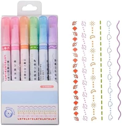 20 Stück Bunter Highlighter für Notizen und Zeichnung, Mehrere Farben 0.5mm Schnelltrocknende Tinte Markierstift Verwend