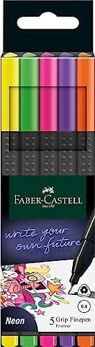 Faber-Castell 151620 Box mit 20 Grip Finelinern für Erwachsene zur lebendigen farbigen Kunst Stifte zum Zeichnen