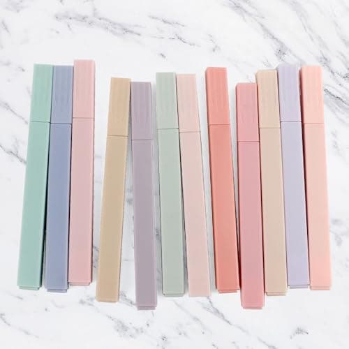 PastellHighlighterPen 12 Stück für Bibelmarker - Stifte Aesthetic & Schul Sachen
| Leuchtstifte Bibelmarker pastell 12