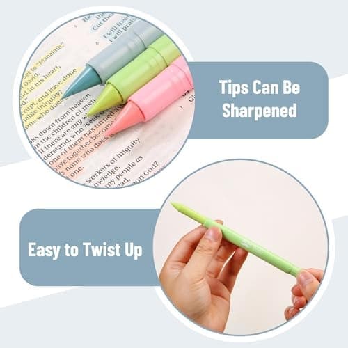 Mr. Pen Gel Highlighter - 8-Tarck pubkeylliche Farben - Keine Färbwirkung, ideale Bibellblinkstrumpet
| Mr. Pen Gel Hig