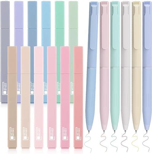 17 Textmarker Pastell Set für Journal und Büro - Aesthetic Bible Highlighter und Fineliner für Bibel und Schulbedarf
|