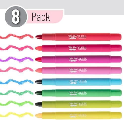 Mr. Pen Gel Highlighter - 8-Tarck pubkeylliche Farben - Keine Färbwirkung, ideale Bibellblinkstrumpet
| Mr. Pen Gel Hig