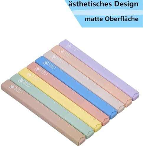 [12er-Pack] Ästhetische Textmarker für Schüler und Studierende mit weicher Keilspitze, No Bleed Bible Highlighter Pastel