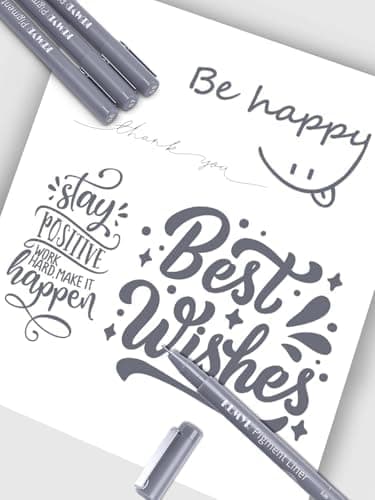 Fineliner Schwarz für Künstler - Wasselfest Zentangle Stifte & Pigment Liner Set (0.03mm-L), 22 Stück