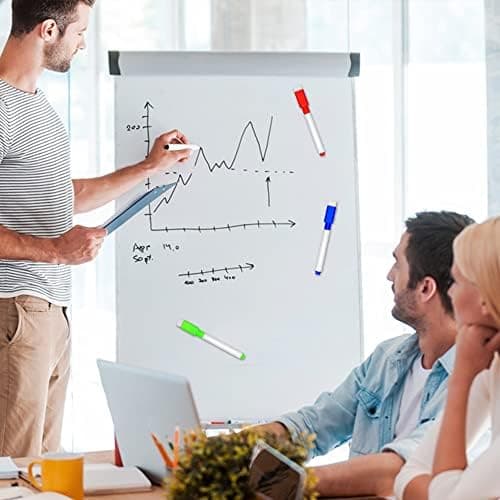 10 Stück Whiteboard Stifte, 9 Farben Magnetic Trockensystem Abwischbare Marker für Büro und Schule
| 10 Stück Whiteboar