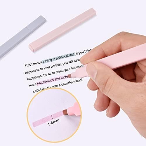 Ästhetische Textmarker, 12 PC Assorted Colors No Bleed Dry Fast Easy to Hold für Pastell Fans zur NotizenBei Bible-Plan