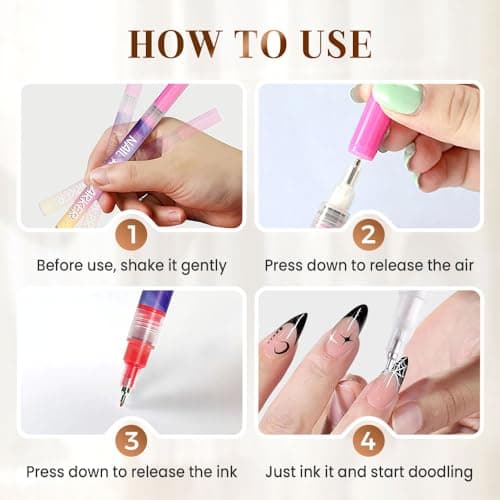 12 Farben 3D Nagellackstift Set für Nagelkunst und Grafii, DIY-Werkzeuge für Expertinnen und Anfänger (1-SET)

12 Farben