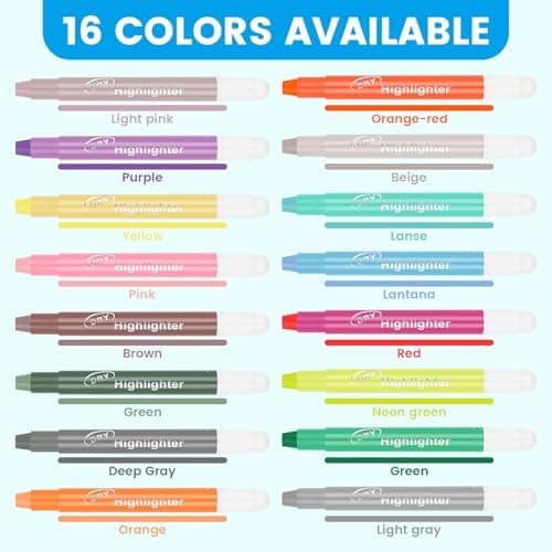 16 Stück Farbe Bibel Marker - Bibel Textmarker Set für Bibelstudium, Notizen und Zeichnen in Schule, Büro und Zuhause -