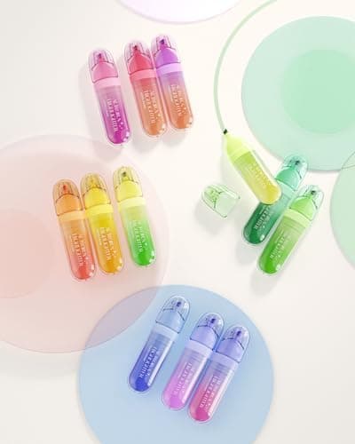 Four Candies 8PCS schnelles Trocknen süße Pastell-Textmarker-Set, weiche Keilspitze, ideal für Bibeltextmarker, kein Aus