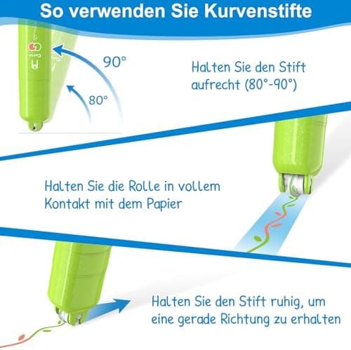AECHY Glitzer Textmarker Set für Schüler & Künstler mit Farbwechsel & Glittereffekt - Büro & Schule Ideale Geschenke (6