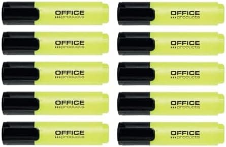 .Office Products Gelbe Highlighter 10er Pack Hohe Qualität für Büro Benutzer
|Office Products Keilspitze Highlighter Gel