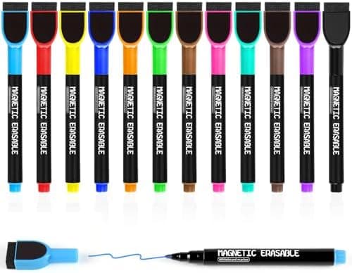 **Tiefgraue Magnetische Whiteboard Stifte, 10 Stück Abwischbar für Whiteboards und Memoboard**
| **Magnetische Folienst