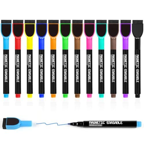 **Tiefgraue Magnetische Whiteboard Stifte, 10 Stück Abwischbar für Whiteboards und Memoboard**
| **Magnetische Folienst