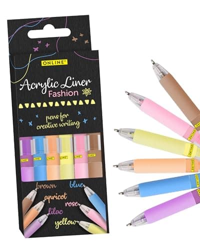 Online 5x Fineliner Schwarz wasserbeständig | mit Brush Pen und Kalligrafie-Spitze | Black Handlettering-Set | Tuschesti