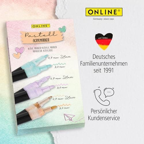 Online 5x Fineliner Schwarz wasserbeständig | mit Brush Pen und Kalligrafie-Spitze | Black Handlettering-Set | Tuschesti