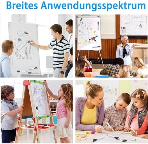 10 Stück Whiteboard Stifte, 9 Farben Magnetic Trockensystem Abwischbare Marker für Büro und Schule
| 10 Stück Whiteboar