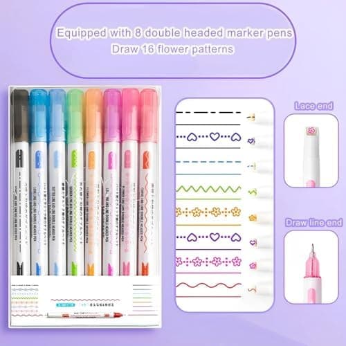 20 Stück Bunter Highlighter für Notizen und Zeichnung, Mehrere Farben 0.5mm Schnelltrocknende Tinte Markierstift Verwend