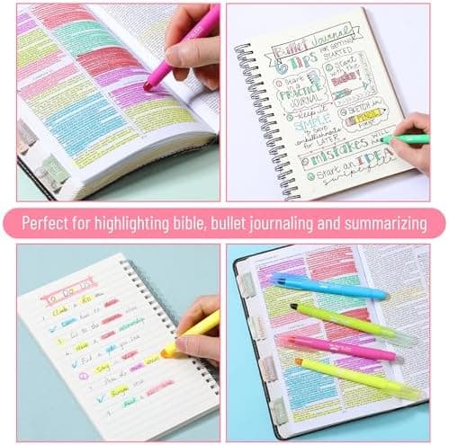 Mr. Pen Gel Highlighter - 8-Tarck pubkeylliche Farben - Keine Färbwirkung, ideale Bibellblinkstrumpet
| Mr. Pen Gel Hig