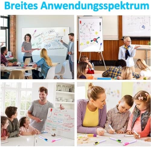 10 Stück Whiteboard Stifte, 9 Farben Magnetic Trockensystem Abwischbare Marker für Büro und Schule
| 10 Stück Whiteboar