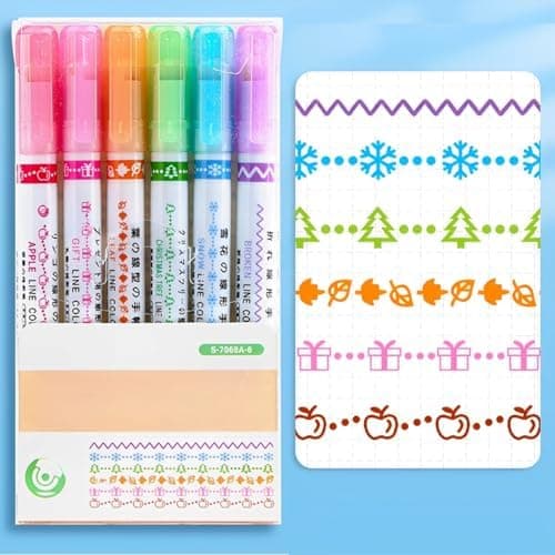 20 Stück Bunter Highlighter für Notizen und Zeichnung, Mehrere Farben 0.5mm Schnelltrocknende Tinte Markierstift Verwend