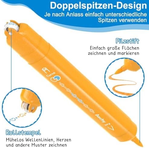 AECHY Glitzer Textmarker Set für Schüler & Künstler mit Farbwechsel & Glittereffekt - Büro & Schule Ideale Geschenke (6