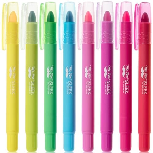 Mr. Pen Gel Highlighter - 8-Tarck pubkeylliche Farben - Keine Färbwirkung, ideale Bibellblinkstrumpet
| Mr. Pen Gel Hig
