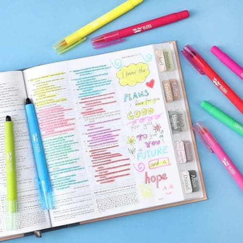 Mr. Pen Gel Highlighter - 8-Tarck pubkeylliche Farben - Keine Färbwirkung, ideale Bibellblinkstrumpet
| Mr. Pen Gel Hig