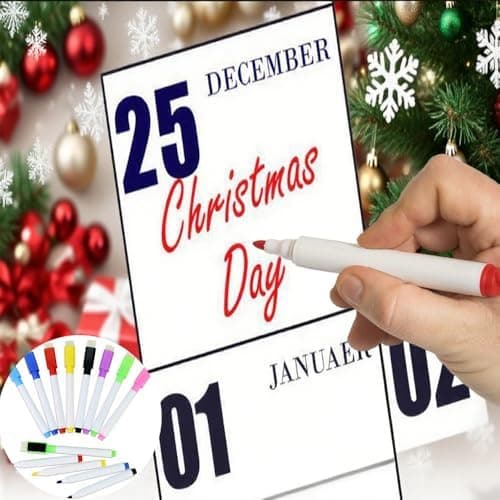 12 Stück Whiteboard Stifte 9 Farben Magnetische Dry Erasable Marker für Büro und Zuhause
| 12 x 9 Farben Whiteboard Mar