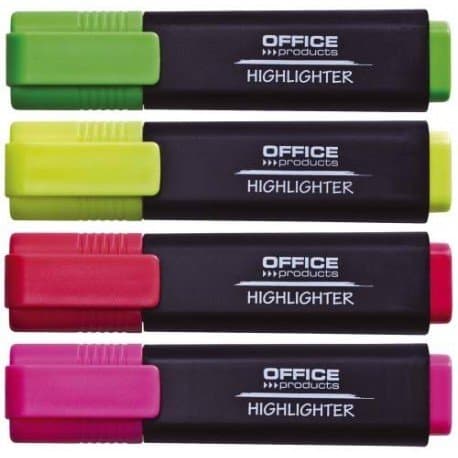 Highlighter OFFICE PRODUCTS Leuchtend 4er Pack Farbe: Gelb, Oragne, Rosa, Grün / Hohe Qualität für Bürozusammenarbeit
|
