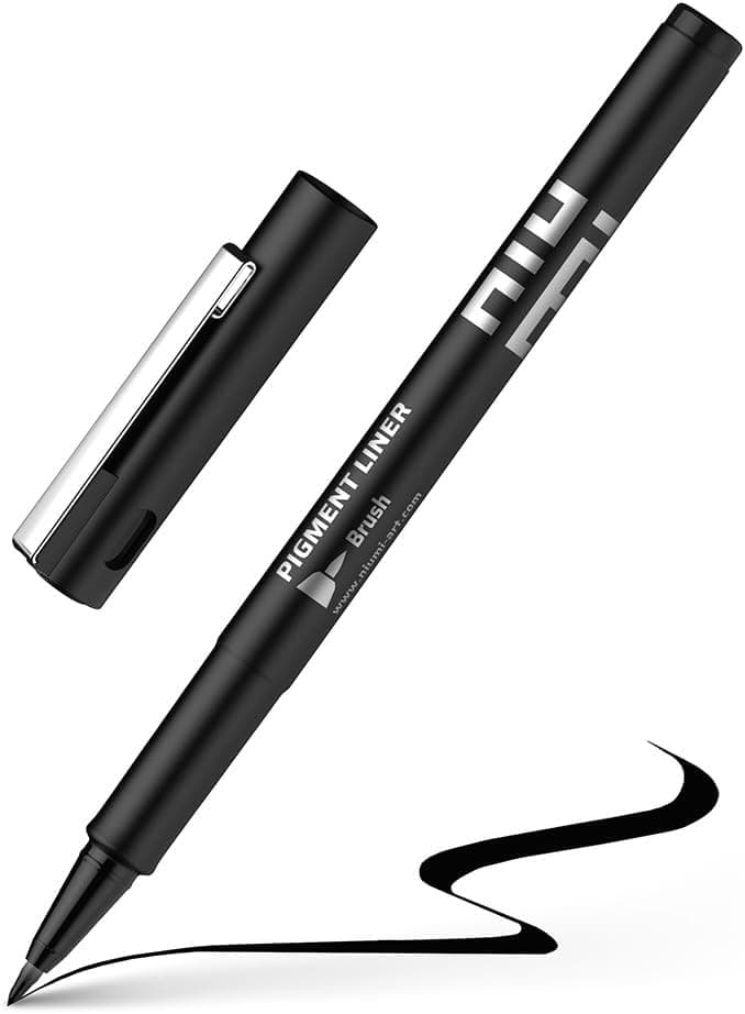 Pigmentliner Starter Set 2 - 4 Finliner 0,3/0,5/0,7/0,9 mm - dokumentenecht, wasserfest - für Outlines, Manga, Skizzen,