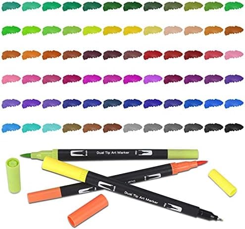 Dual Brush Pen Set Für Malbuchliebhaber - 24 Farben, Dicke und Düne Pinsel, Perfect Für Mandala Malen & Handlettering
|