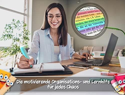 6x Pastell Textmarker - das motivierend lustige Textmarker Set zum Lernen und Markieren ist das Geschenk für Studenten,