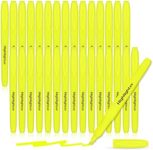 30 Stück Highlighter mit Keilspitze - Keulenschutz gegen Austrocknung für Büro und Studenten - Perfekter Notizenmarker