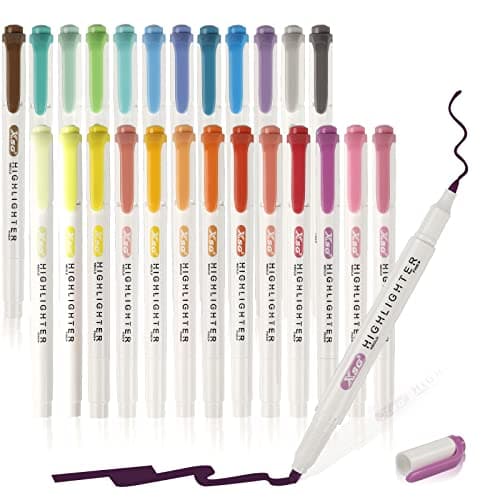 Abeiertextmarker 15 FarbenPastell Mit Zwei Spitzen MeißelFür ErwachseneSchulbedarf Macaron Farben