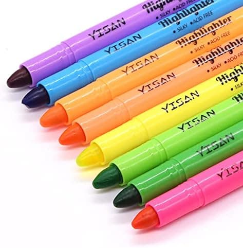 YISAN Gel Textmarker - Bibelmarker Stifte für Christen, Bibel Highlighter, Markerstifte Set, 8 Farben - Bibelnmarkierung
