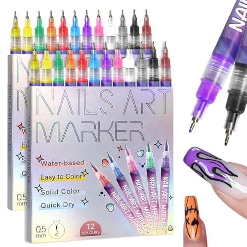 12 Farben 3D Nagellackstift Set für Nagelkunst und Grafii, DIY-Werkzeuge für Expertinnen und Anfänger (1-SET)

12 Farben