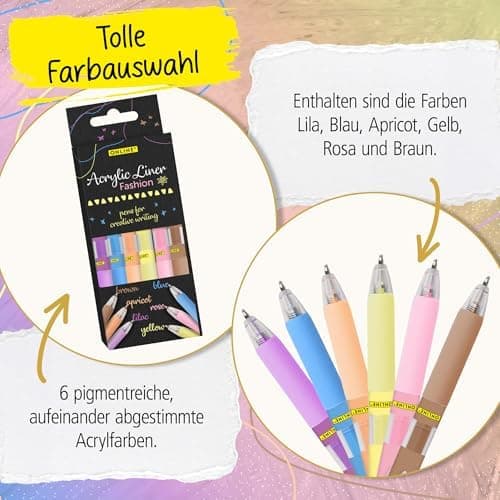 Online 5x Fineliner Schwarz wasserbeständig | mit Brush Pen und Kalligrafie-Spitze | Black Handlettering-Set | Tuschesti