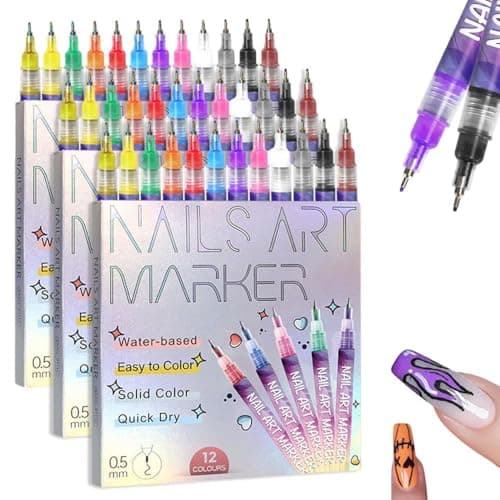 12 Farben 3D Nagellackstift Set für Nagelkunst und Grafii, DIY-Werkzeuge für Expertinnen und Anfänger (1-SET)

12 Farben