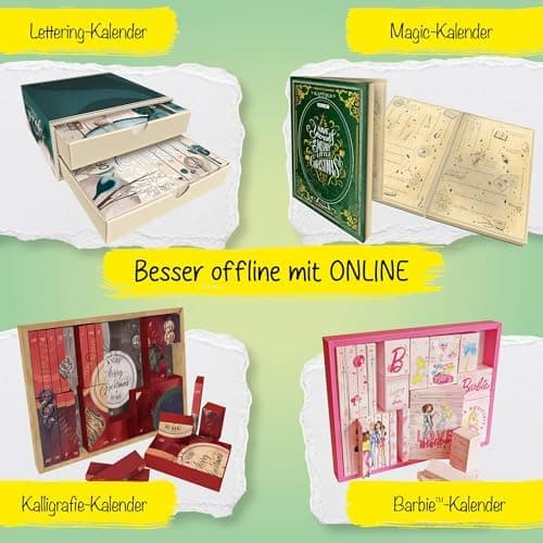 Online 5x Fineliner Schwarz wasserbeständig | mit Brush Pen und Kalligrafie-Spitze | Black Handlettering-Set | Tuschesti