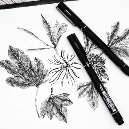 Uni Pin Fineliner Zeichenstift - Schmale Linien bis breite Striche -Ideal für Künstler -Suitable for Malerei und Zeichnu