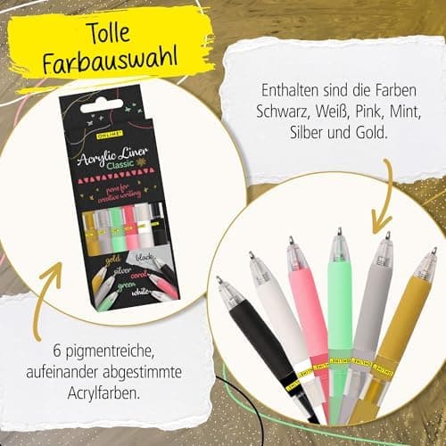 Online 5x Fineliner Schwarz wasserbeständig | mit Brush Pen und Kalligrafie-Spitze | Black Handlettering-Set | Tuschesti