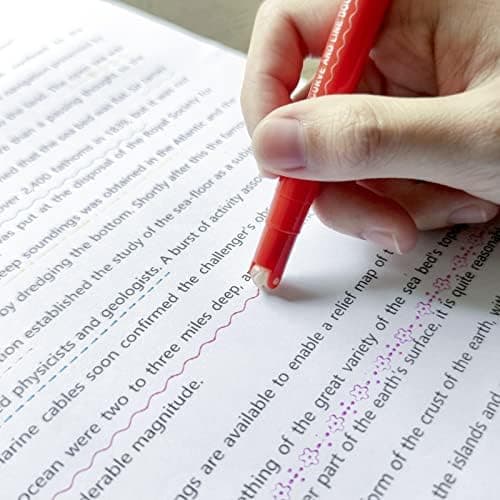 AECHY 12er Set Textmarker für Kreative, Studierende und Kinder - 10 Muster, 12 Farben, feine Linien und Highlighter - Ge