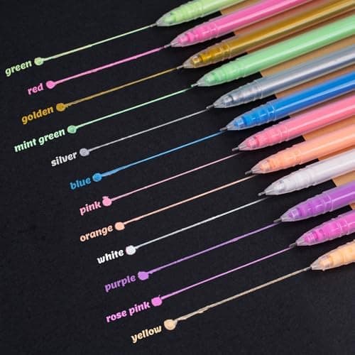 SmootherPro Farbige Gelstifte 0,5 mm Feine Tintenroller-Set zur Kunst Zeichnen Skizzieren Scrapbooking (CS005-6)